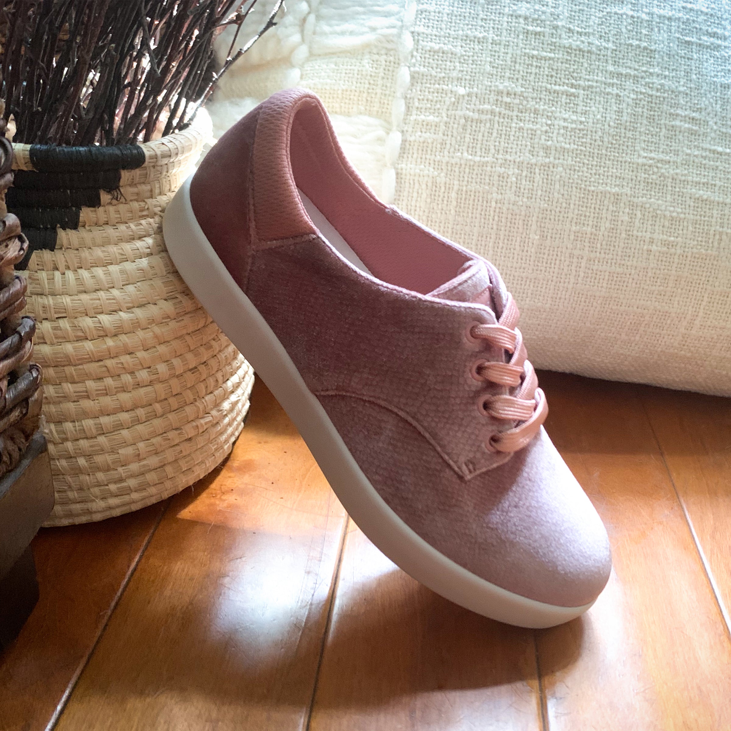 Poly Blush Velvet Snake Shoe - Image 2