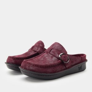 Brigid Maroon Mist Clog