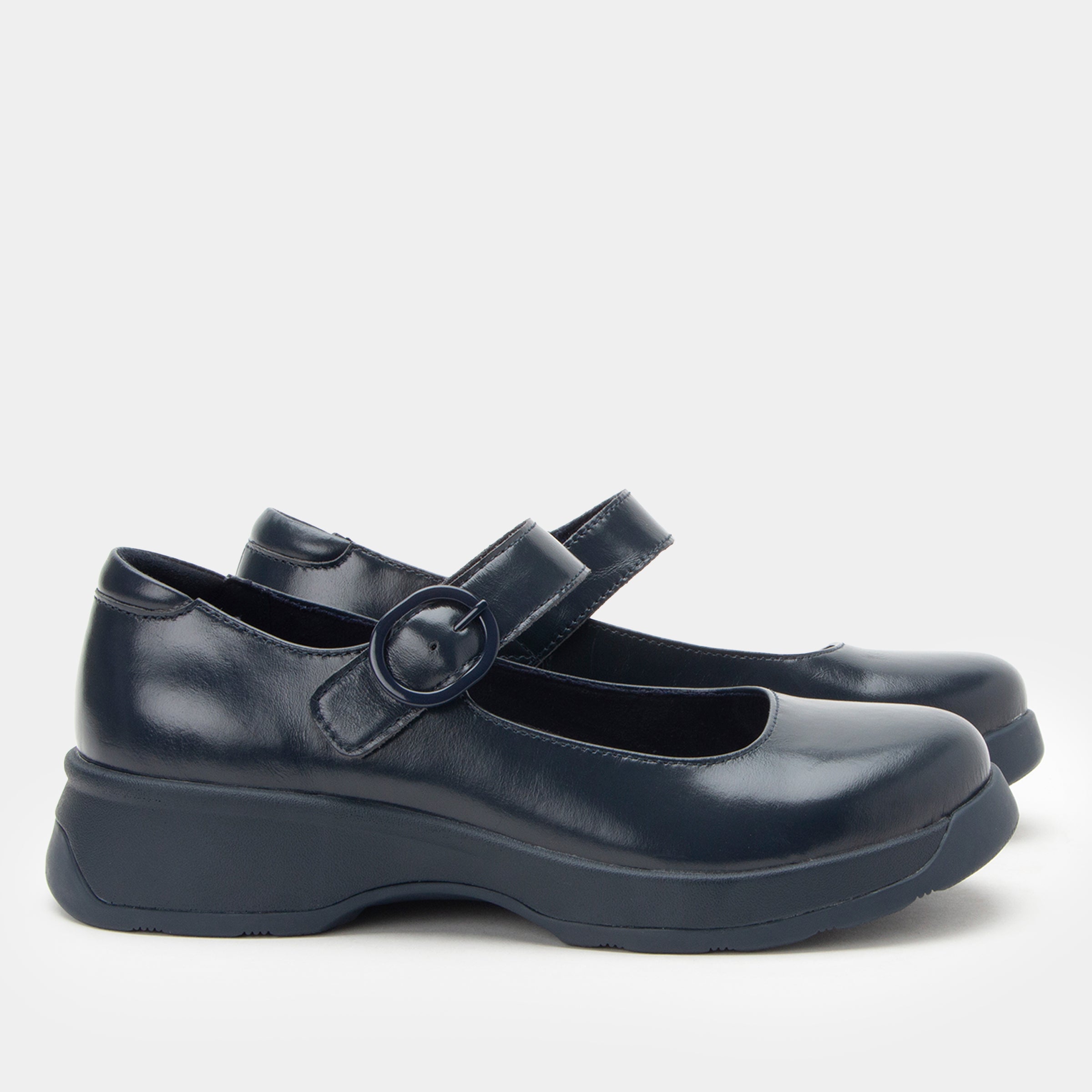 Jazmine Glazed Navy Shoe - Image 3