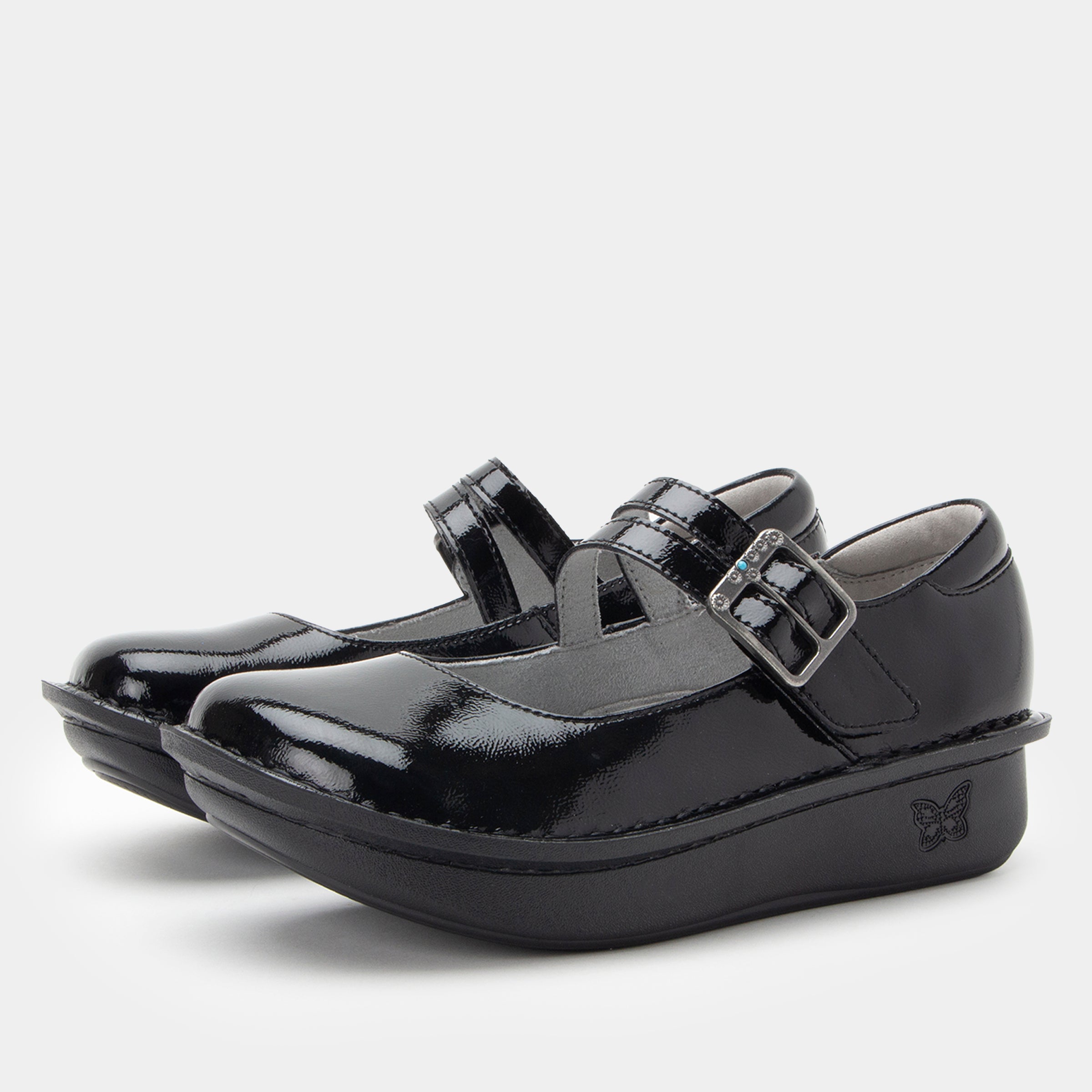 Paloma Black Crinkle Mary Jane