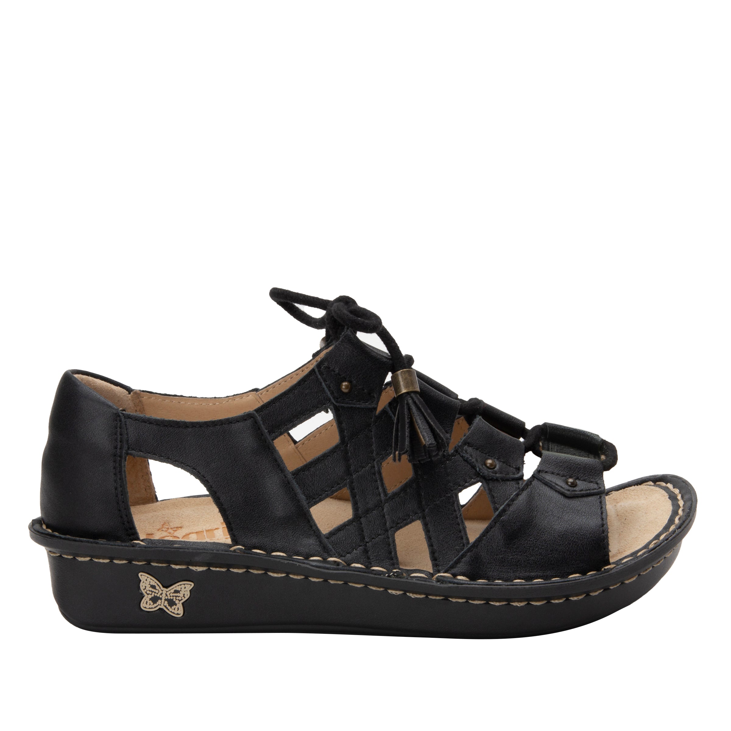 Valerie Black Burnish Sandal - Image 3