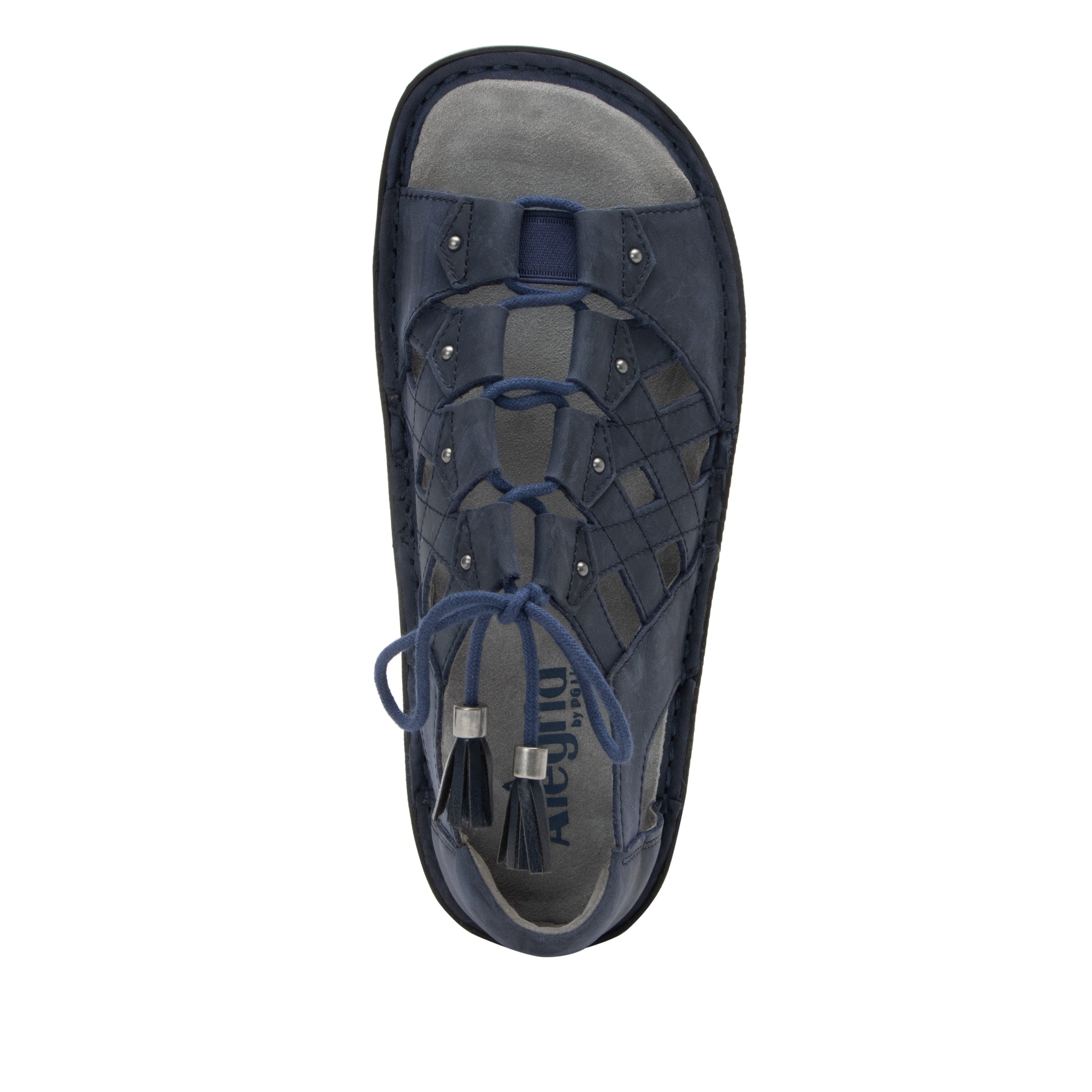 Valerie Oiled Navy Sandal - Image 5